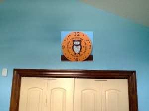 Copied the clock in to see how it would look. I like it! I hope B agrees!