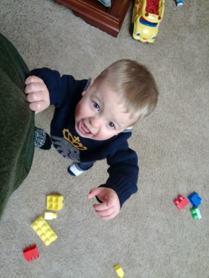 Look at that little sweetheart, yelling at me for God-only-knows-what.  This was actually taken the other day, but is totally what I witnessed all.day.long today.  ;)