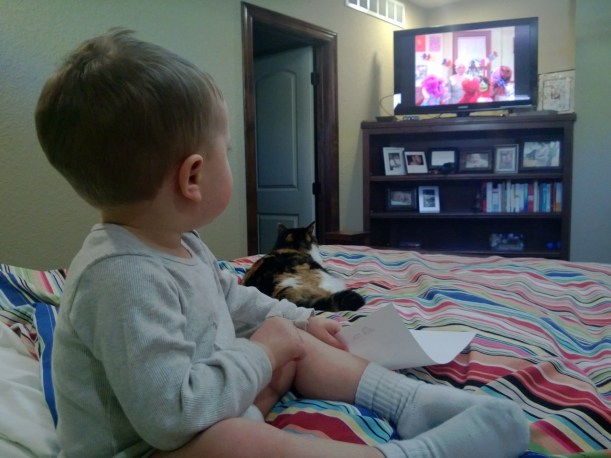 Digging his new address on Sesame Street!