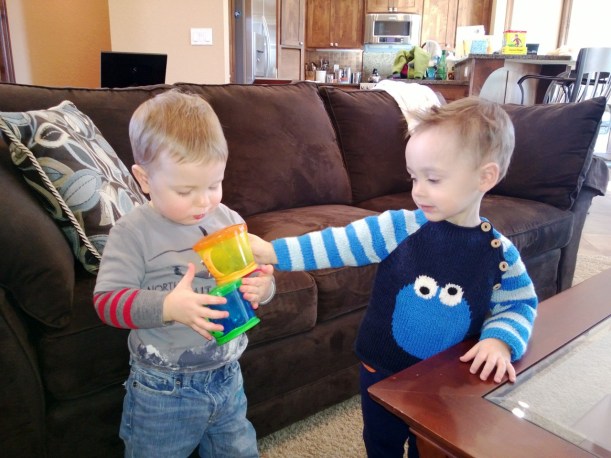 "Westie his Bestie" being a good sharer!