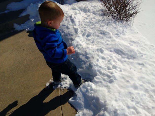 The first step into the snow before he TOOK OFF into it!