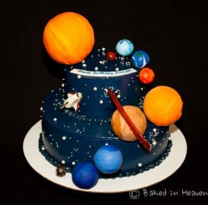 solar system cake _ Lincoln's 4th birthday _ Pinterest